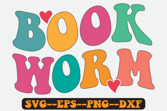 Book Worm Lover Quote Retro Svg Design for Crafts and Graphics