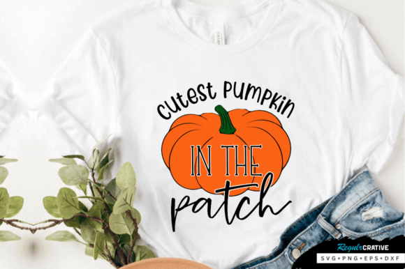 Cutest Pumpkin in the Patch SVG Design for Crafts and Graphics