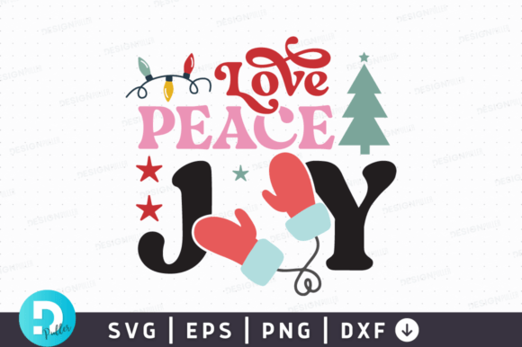 Love Peace Joy SVG Design for Crafts and Graphics