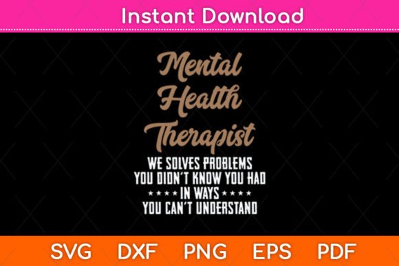 Mental Illness Health Counselor SVG for Crafts and Graphics