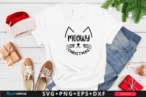 Meowy Christmas SVG Design for Crafts and Graphics
