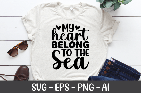 My Heart Belong to the Sea SVG for Crafts and Graphics