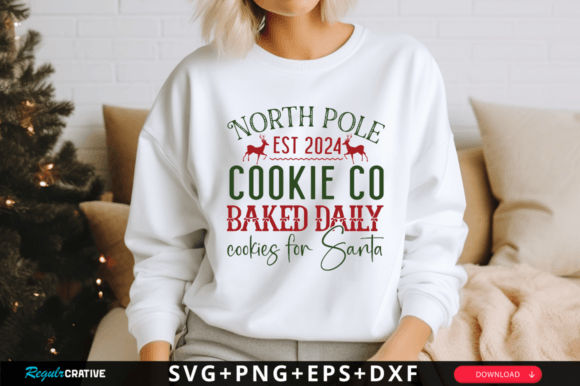 North Pole Est 2024 Cookie Co Baked SVG for Crafts and Graphics