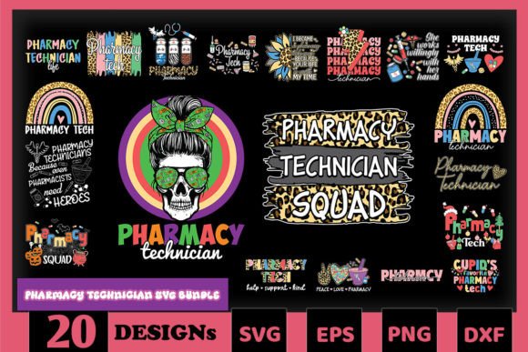 Pharmacy Technician SVG Bundle for Crafts and Graphics